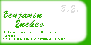 benjamin enekes business card
